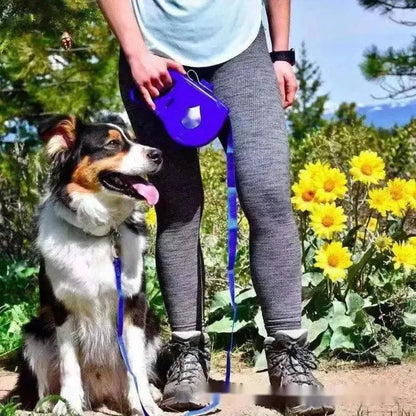 4-in-1 Multifunctional Dog Leash with Water Bottle, Bowl, and Poop Bag Holder 2