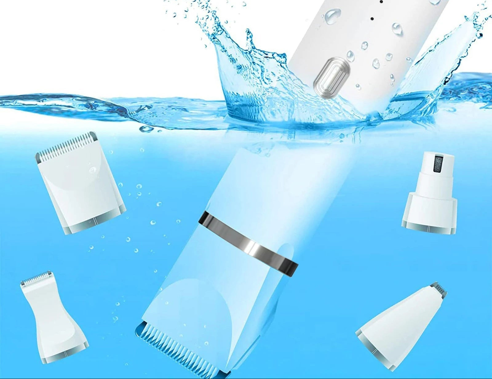 4-in-1 Rechargeable Dog Grooming Kit with Waterproof Clippers and Nail Polisher – Cordless Dog Grooming Supplies for Easy Use 3