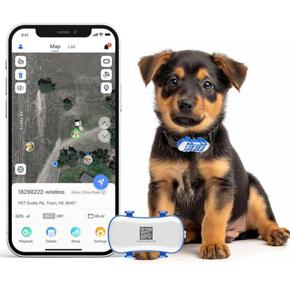 4G GPS Dog Tracker - Real-Time Location, Waterproof, Lightweight GPS Dog Collar with Geofencing and Historical Route Tracking 0