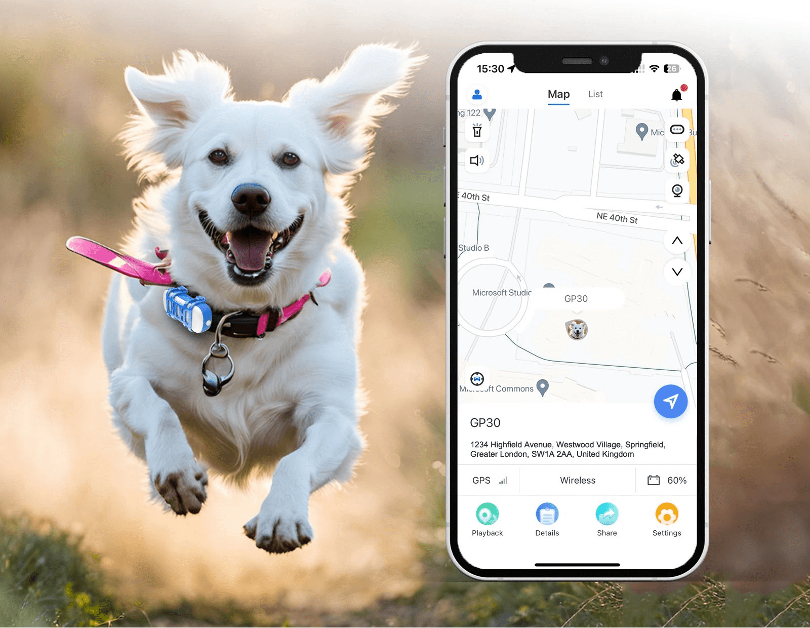 4G GPS Dog Tracker - Real-Time Location, Waterproof, Lightweight GPS Dog Collar with Geofencing and Historical Route Tracking 1