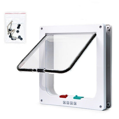 4 Way Security Lock Cat Flap Door for Cats and Small Dogs – Easy Installation and Weatherproof Design 6