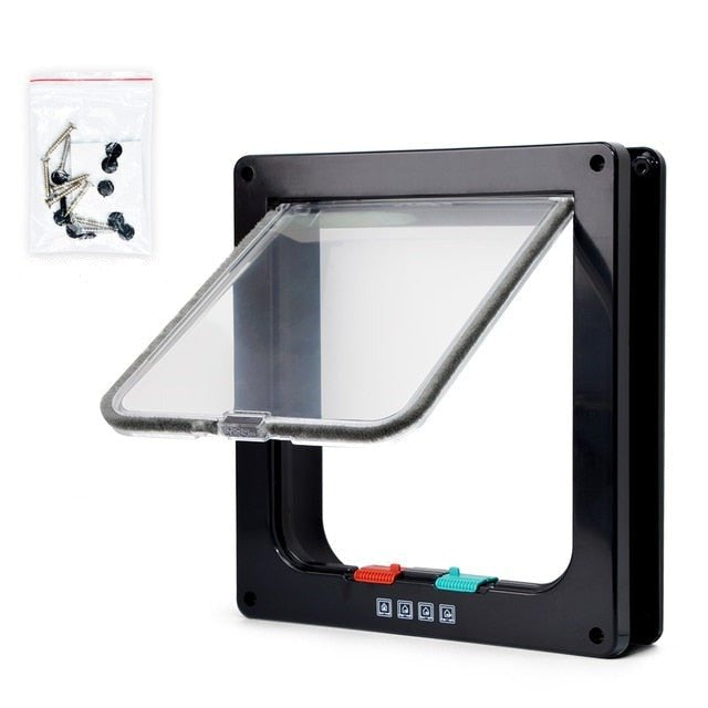 4 Way Security Lock Cat Flap Door for Cats and Small Dogs – Easy Installation and Weatherproof Design 8
