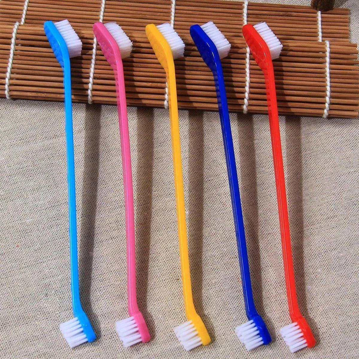 5-Piece Double-Sided Toothbrush Set for Dogs and Cats – Gentle Oral Care 5
