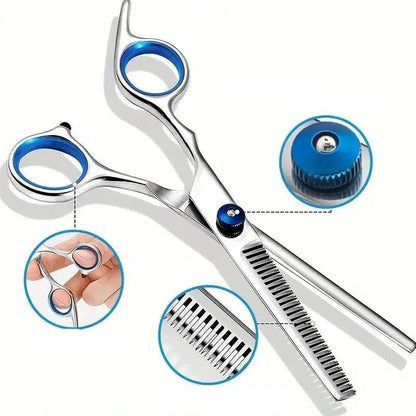 7-Inch Stainless Steel Dog Grooming Scissors with Safety Round Head and Ergonomic Design 2