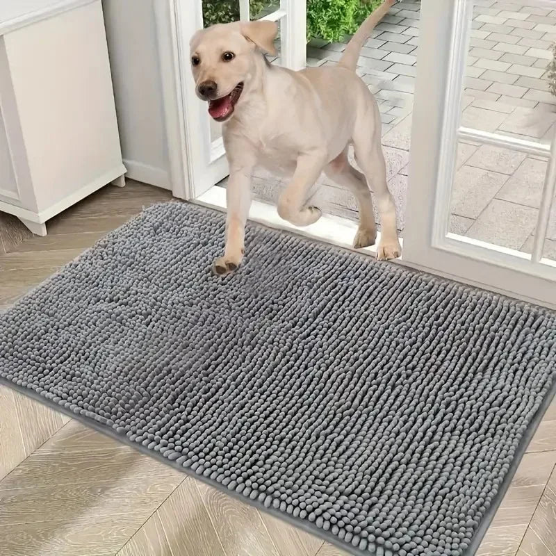 Absorbent Non-Slip Dog Doormat – Quick-Dry Microfiber Mat for Muddy Paws 0