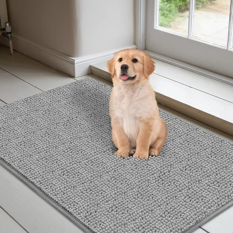 Absorbent Non-Slip Dog Doormat – Quick-Dry Microfiber Mat for Muddy Paws 1