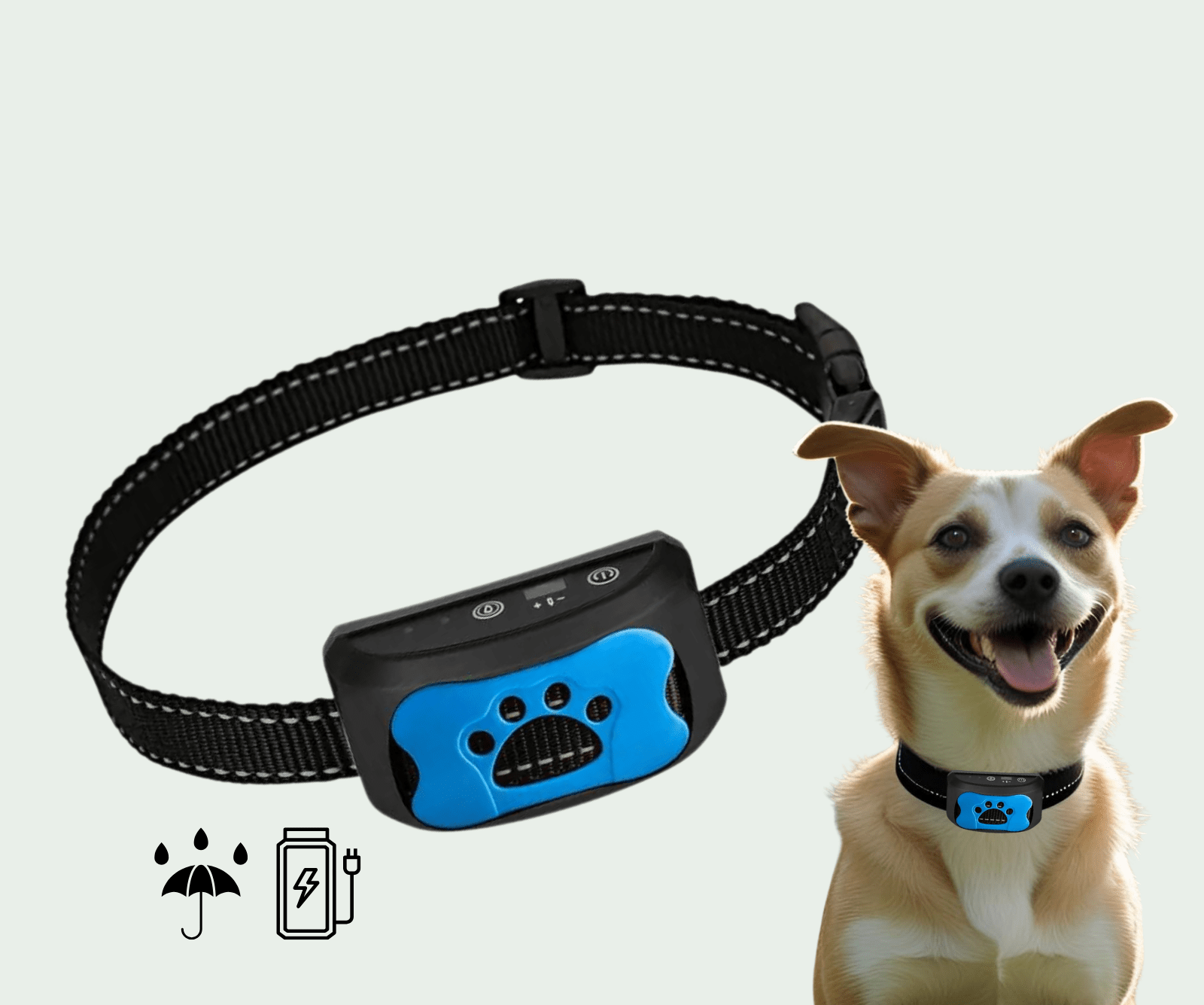 Adjustable Anti-Bark Collar with Vibration and Buzz Modes for Dogs – 12-56 cm 5
