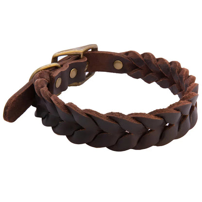 Adjustable Braided Leather Dog Collar for Small and Large Breeds – Comfortable, Stylish Design with Durable Metal Buckle 9