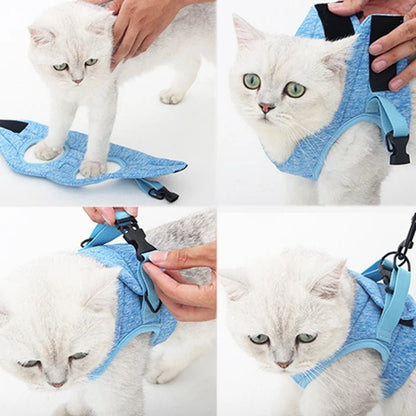 Adjustable Cat Harness and Leash Set with Stylish Design for Small to Medium Cats 5