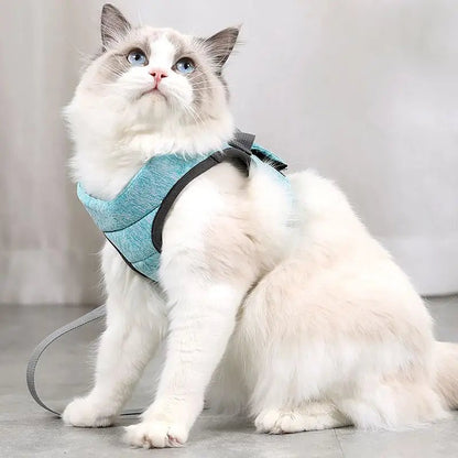 Adjustable Cat Harness and Leash Set with Stylish Design for Small to Medium Cats 7