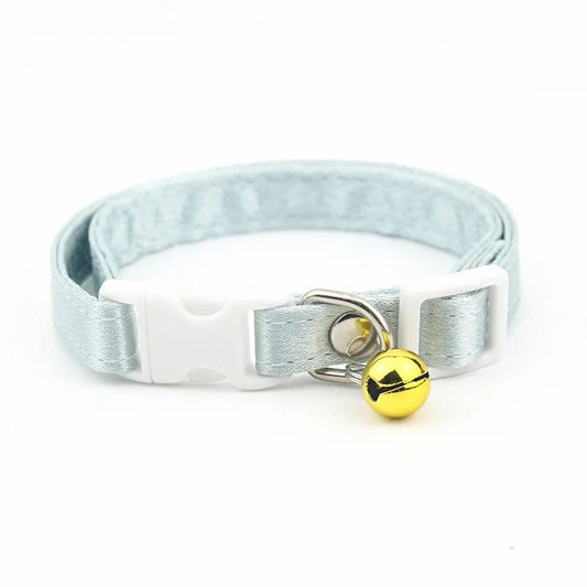 Adjustable Cotton Cat Collar with Bell – Soft, Breathable, Fits 17-35 cm, Available in Multiple Colors for Cats and Small Dogs 0