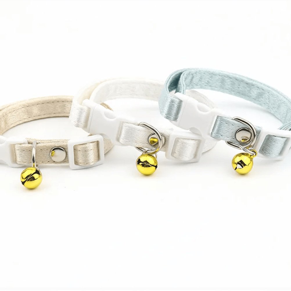Adjustable Cotton Cat Collar with Bell – Soft, Breathable, Fits 17-35 cm, Available in Multiple Colors for Cats and Small Dogs 1