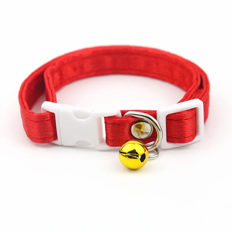 Adjustable Cotton Cat Collar with Bell – Soft, Breathable, Fits 17-35 cm, Available in Multiple Colors for Cats and Small Dogs 10