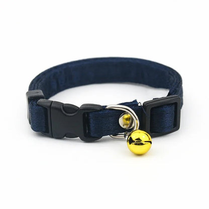 Adjustable Cotton Cat Collar with Bell – Soft, Breathable, Fits 17-35 cm, Available in Multiple Colors for Cats and Small Dogs 12