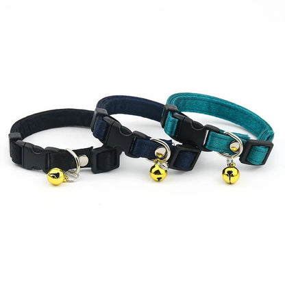 Adjustable Cotton Cat Collar with Bell – Soft, Breathable, Fits 17-35 cm, Available in Multiple Colors for Cats and Small Dogs 2