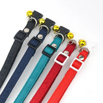 Adjustable Cotton Cat Collar with Bell – Soft, Breathable, Fits 17-35 cm, Available in Multiple Colors for Cats and Small Dogs 6