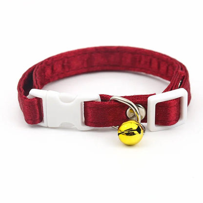 Adjustable Cotton Cat Collar with Bell – Soft, Breathable, Fits 17-35 cm, Available in Multiple Colors for Cats and Small Dogs 7