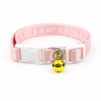 Adjustable Cotton Cat Collar with Bell – Soft, Breathable, Fits 17-35 cm, Available in Multiple Colors for Cats and Small Dogs 8