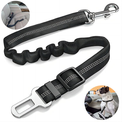Adjustable Dog Car Seat Belt – Durable Nylon Safety Leash for Small and Large Pets 1