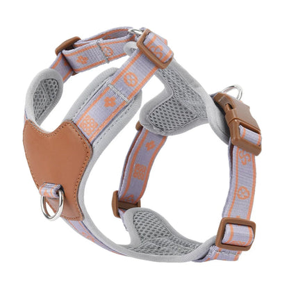 Adjustable Dog Harness for Small to Medium Dogs – Stylish Nylon Design with Reflective Accents and Breathable Mesh Lining 9