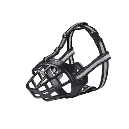 Adjustable Dog Muzzle with Reflective Strip – Breathable and Comfortable Design 0