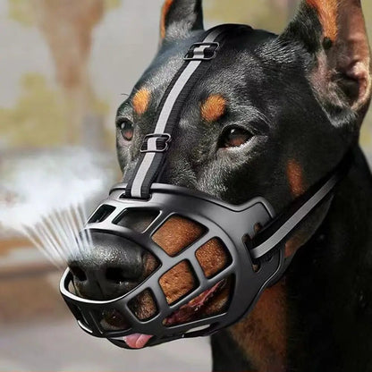 Adjustable Dog Muzzle with Reflective Strip – Breathable and Comfortable Design 1