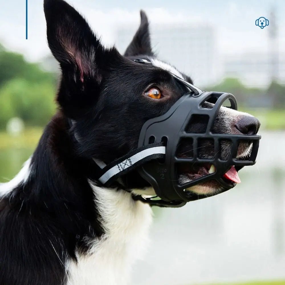 Adjustable Dog Muzzle with Reflective Strip – Breathable and Comfortable Design 4