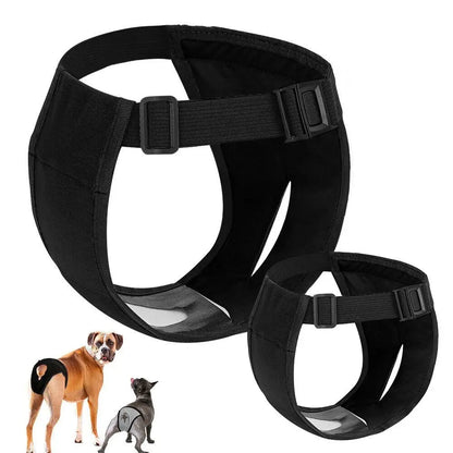 Adjustable Dog Period Pants with 3 Reusable Diaper Inserts for Female Dogs – Breathable Cotton, Tail Hole, Multiple Sizes 1