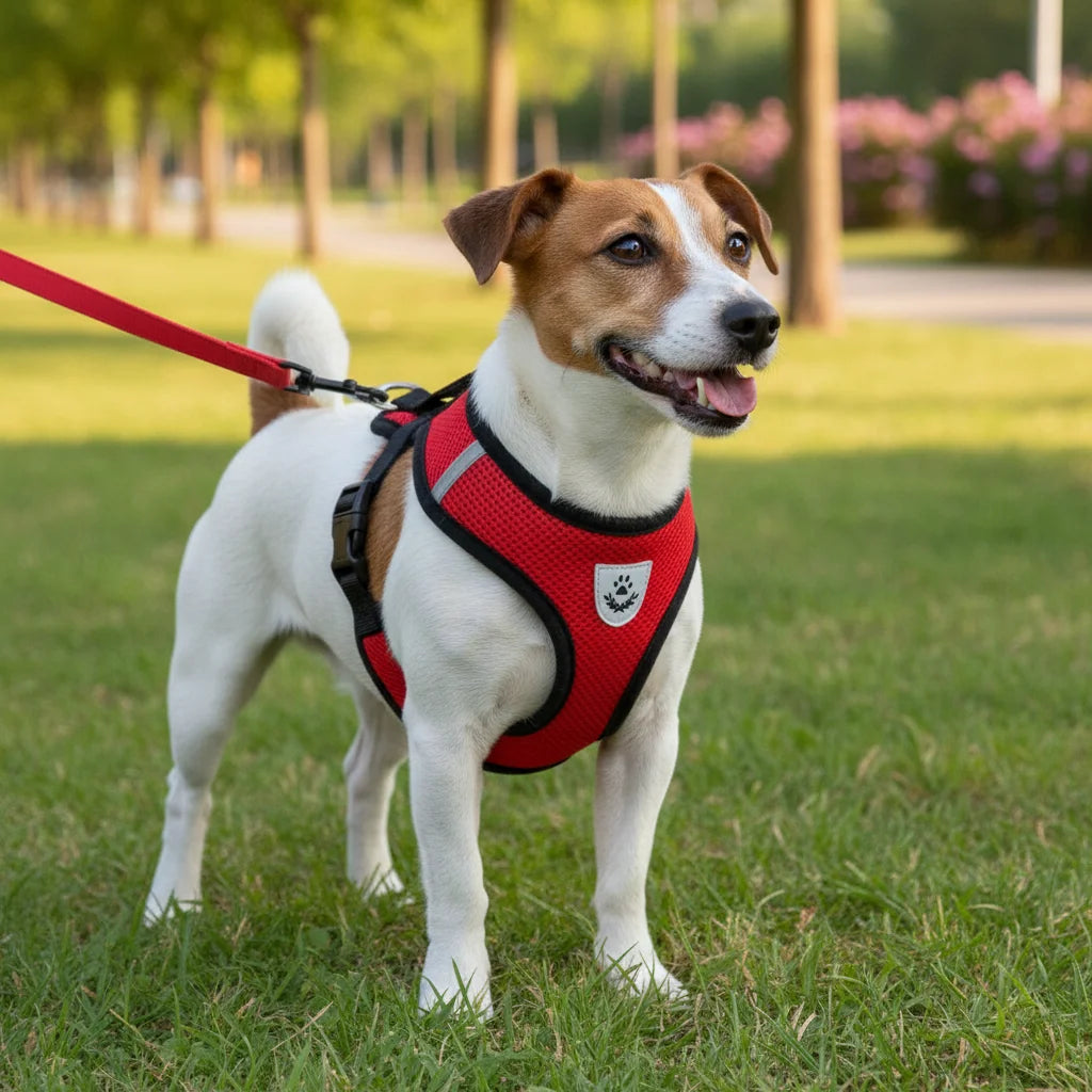 Adjustable Dog and Cat Harness with Leash – Breathable Mesh, Reflective Accents, Custom Fit for Comfort and Safety 2