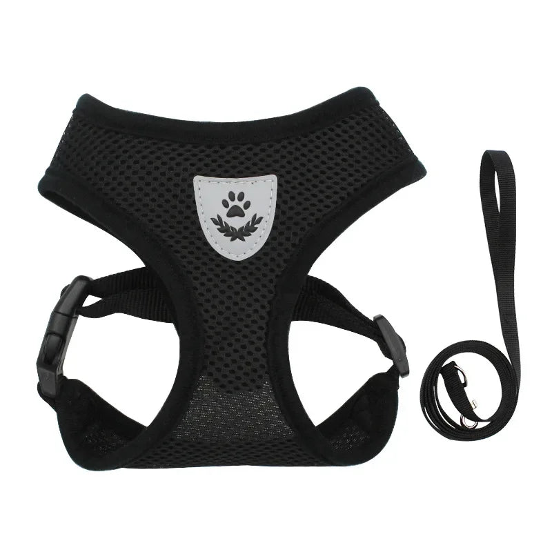 Adjustable Dog and Cat Harness with Leash – Breathable Mesh, Reflective Accents, Custom Fit for Comfort and Safety 9