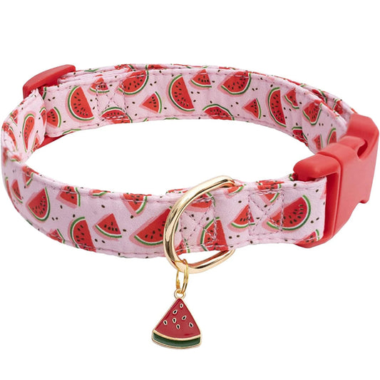 Adjustable Fruit-Themed Pet Collar with Metal Charm – Lightweight and Fun for Small Dogs and Cats 0