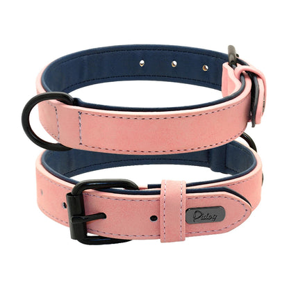 Adjustable Leather Dog Collar for Large Breeds – Soft Padded Interior, Durable Design, Metal Buckle, Multiple Colors Available 10