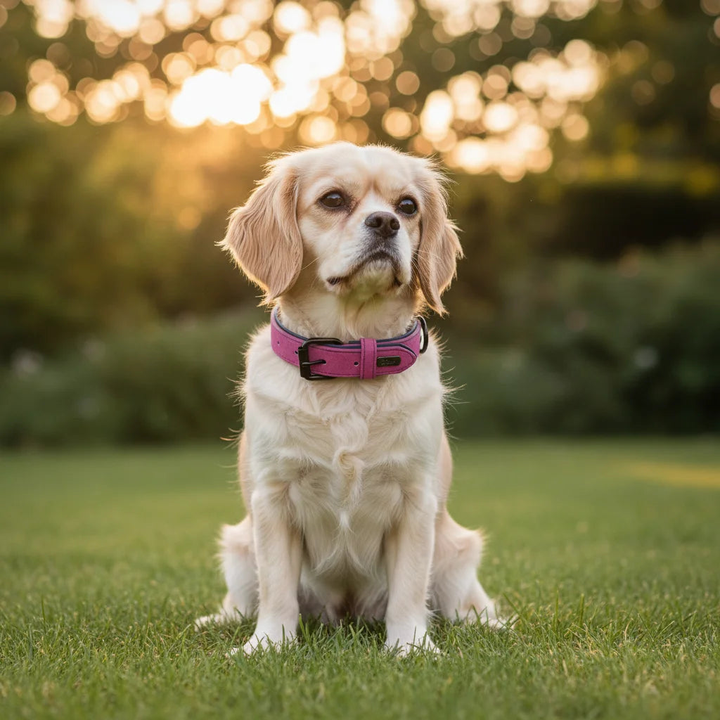Adjustable Leather Dog Collar for Large Breeds – Soft Padded Interior, Durable Design, Metal Buckle, Multiple Colors Available 7