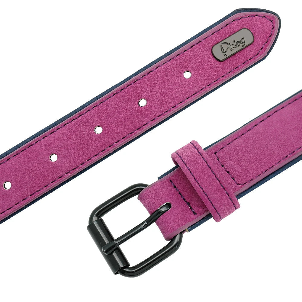 Adjustable Leather Dog Collar for Large Breeds – Soft Padded Interior, Durable Design, Metal Buckle, Multiple Colors Available 8