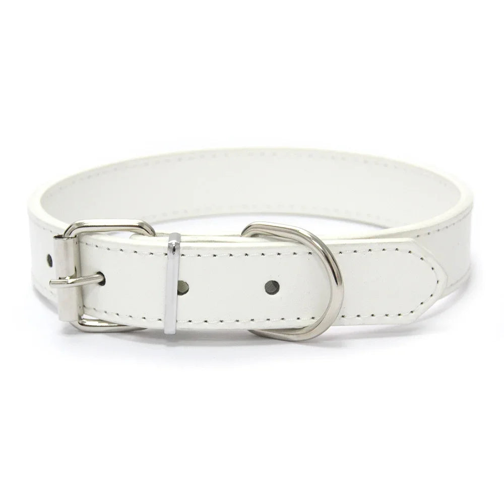 Adjustable Leather Dog Collar for Small and Medium Pets – Comfortable and Durable Design 18