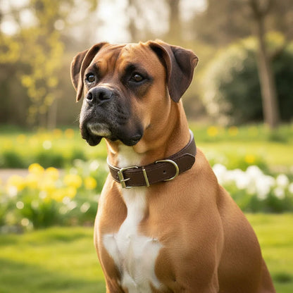 Adjustable Leather Dog Collar for Small and Medium Pets – Comfortable and Durable Design 4