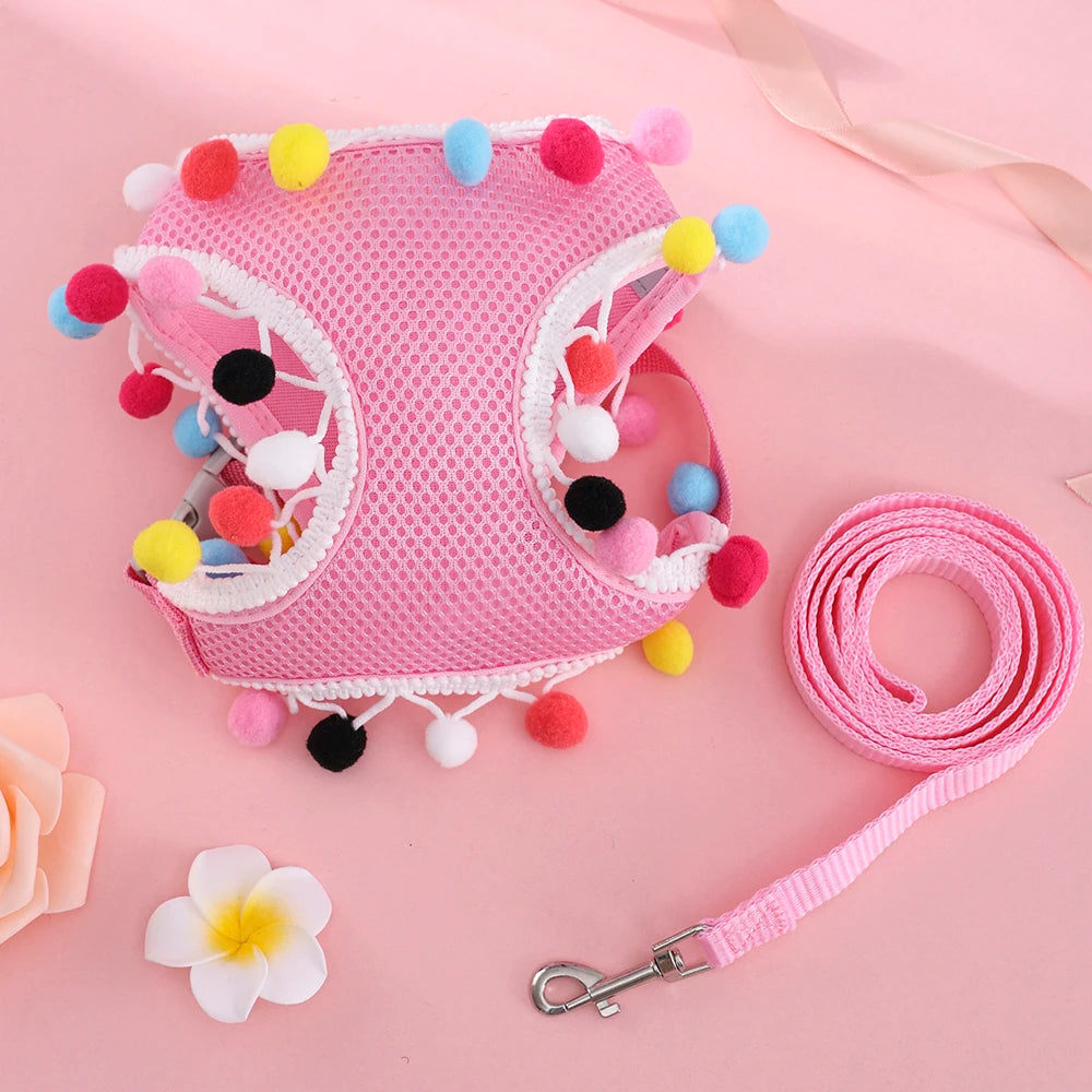 Adjustable Mesh Dog Harness for Summer – Lightweight, Breathable, Colorful Design, Comfortable Fit for Small to Medium Dogs 8