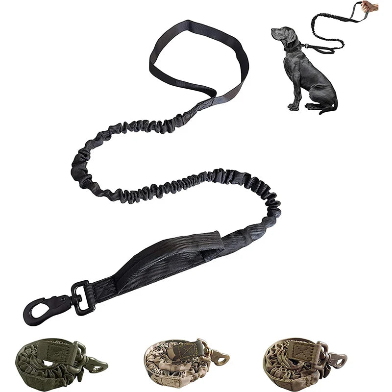 Adjustable Military Dog Leash with Comfortable Handle – Durable Nylon, 105-145 cm Length for Training and Outdoor Use 1
