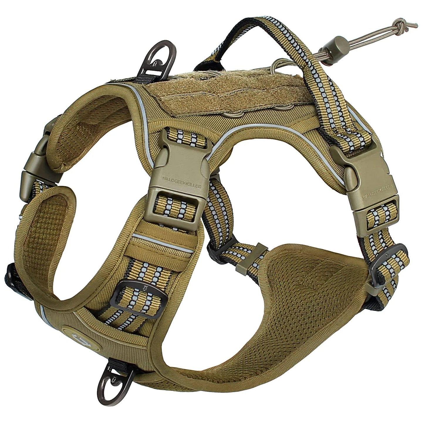Adjustable No Pull Tactical Dog Harness with Handle and MOLLE System – Breathable Fit for Medium and Large Dogs 0
