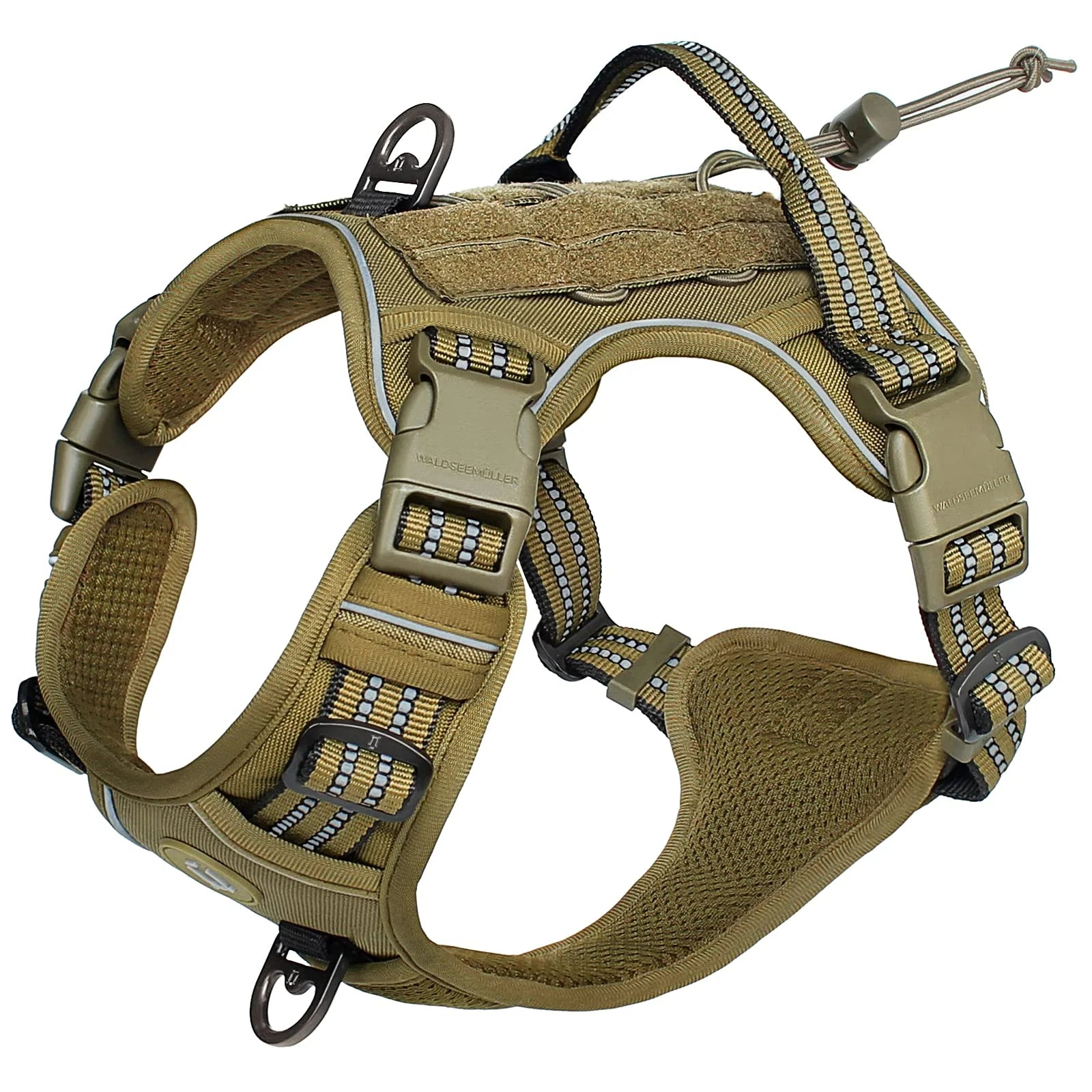 Adjustable No Pull Tactical Dog Harness with Handle and MOLLE System – Breathable Fit for Medium and Large Dogs 0