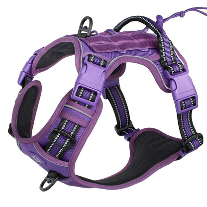 Adjustable No Pull Tactical Dog Harness with Handle and MOLLE System – Breathable Fit for Medium and Large Dogs 9
