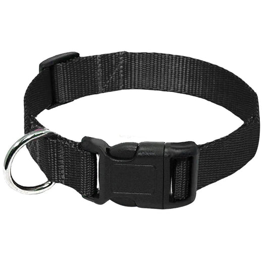 Adjustable Nylon Dog Collar - Durable, Comfortable, and Stylish for Small to Large Breeds 0