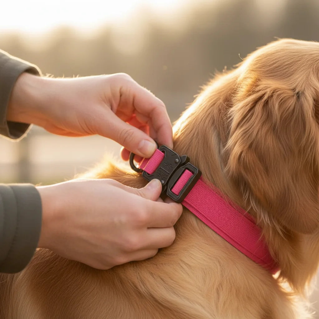 Adjustable Nylon Dog Collar for Large Dogs – Durable, Reflective, Comfortable Fit for Daily Walks and Training 8