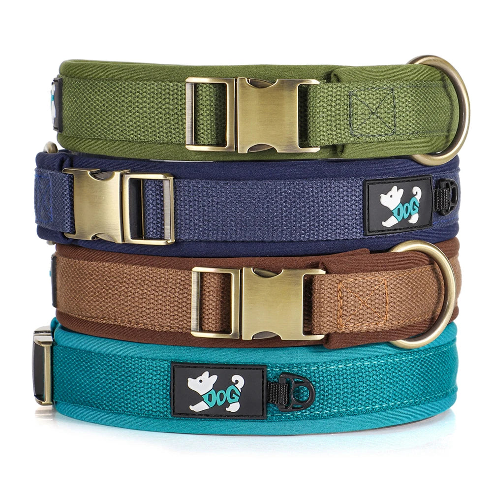 Adjustable Nylon Dog Collar with Soft Padding – Durable and Comfortable for Small to Large Dogs 1