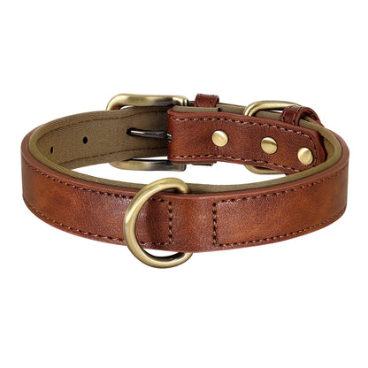Adjustable PU Leather Dog Collar for Small to Medium Breeds – Comfortable and Stylish 0