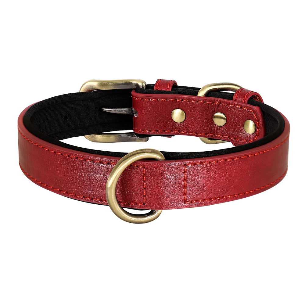 Adjustable PU Leather Dog Collar for Small to Medium Breeds – Comfortable and Stylish 1