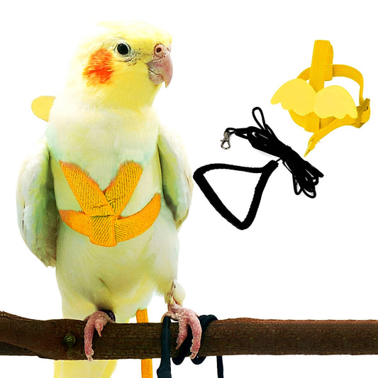 Adjustable Parrot Bird Harness with 78-Inch Leash and Anti-Bite Feature 0