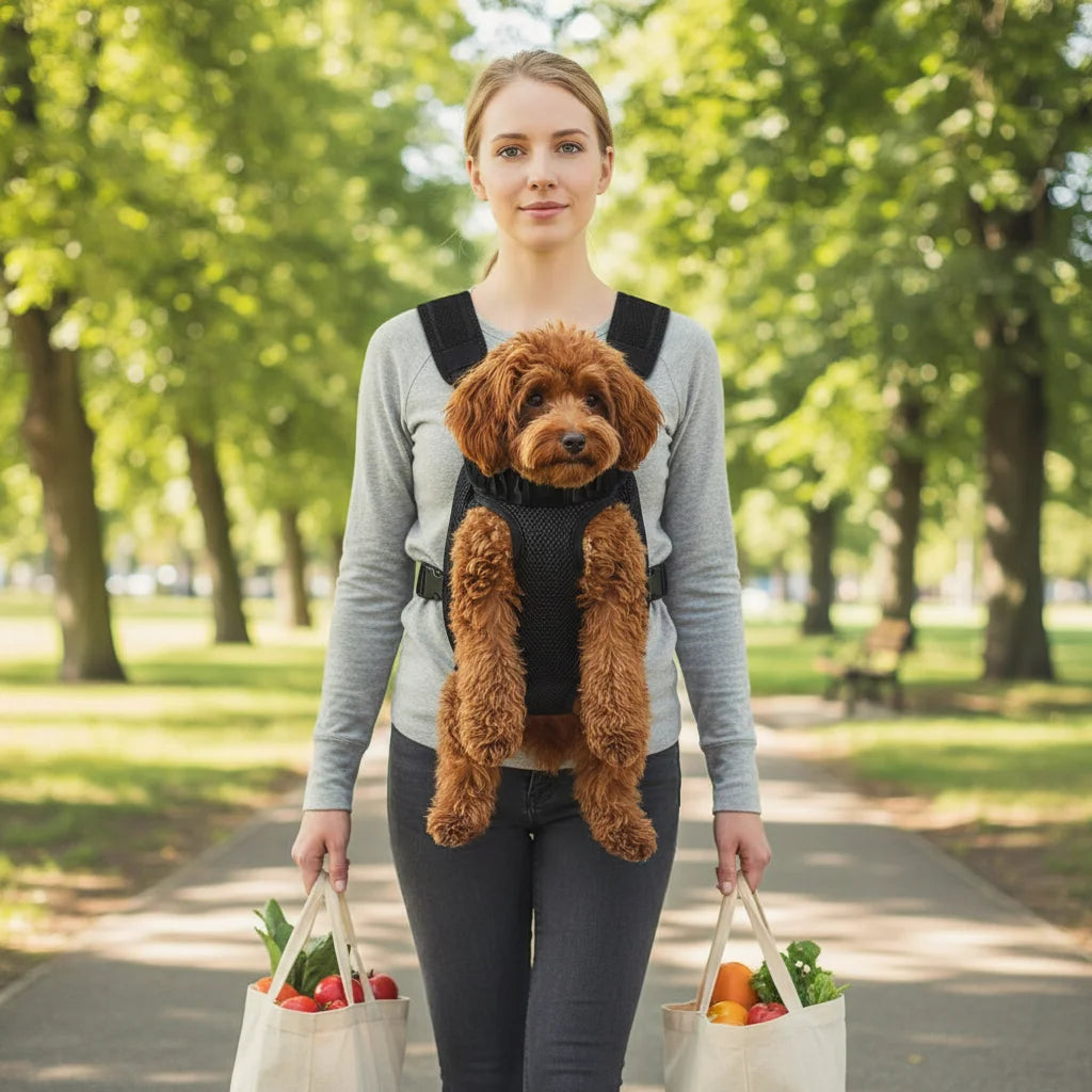 Adjustable Pet Carrier Backpack for Small Dogs – Breathable Mesh Design with Safety Strap 1