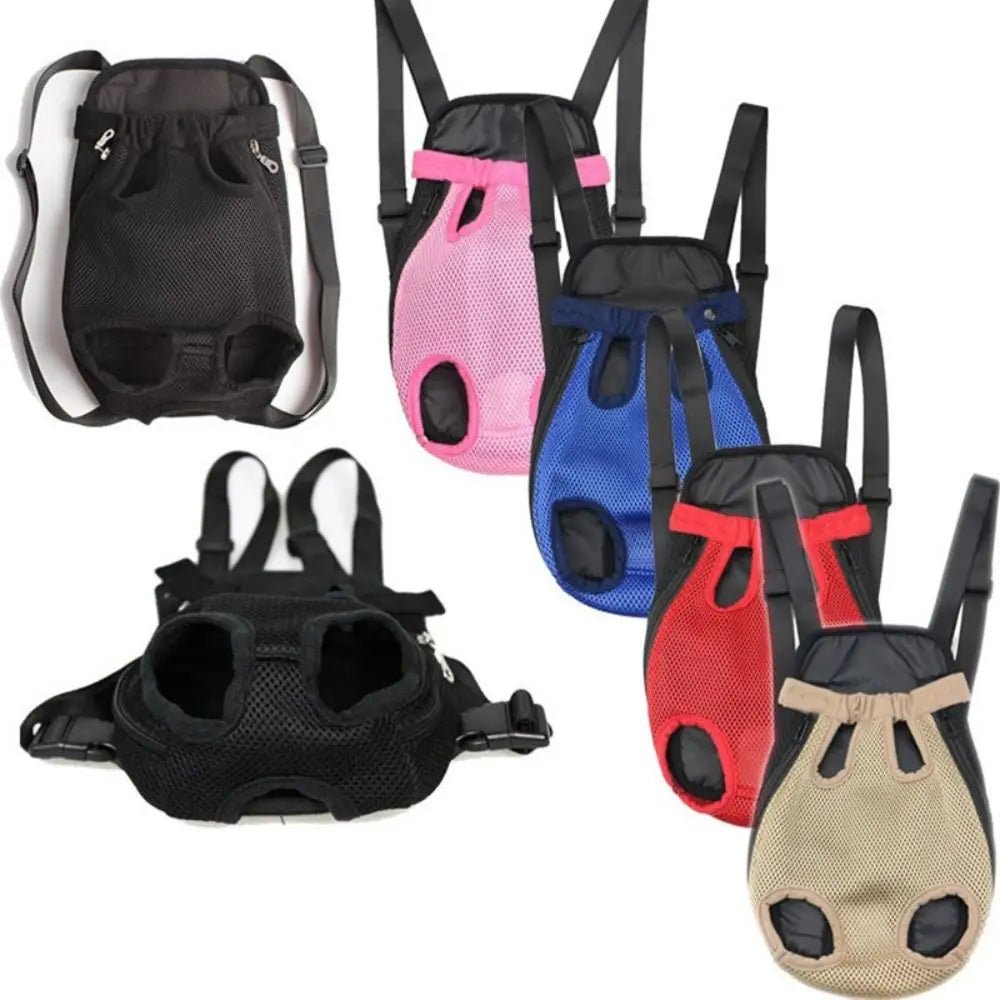 Adjustable Pet Carrier Backpack for Small Dogs – Breathable Mesh Design with Safety Strap 7