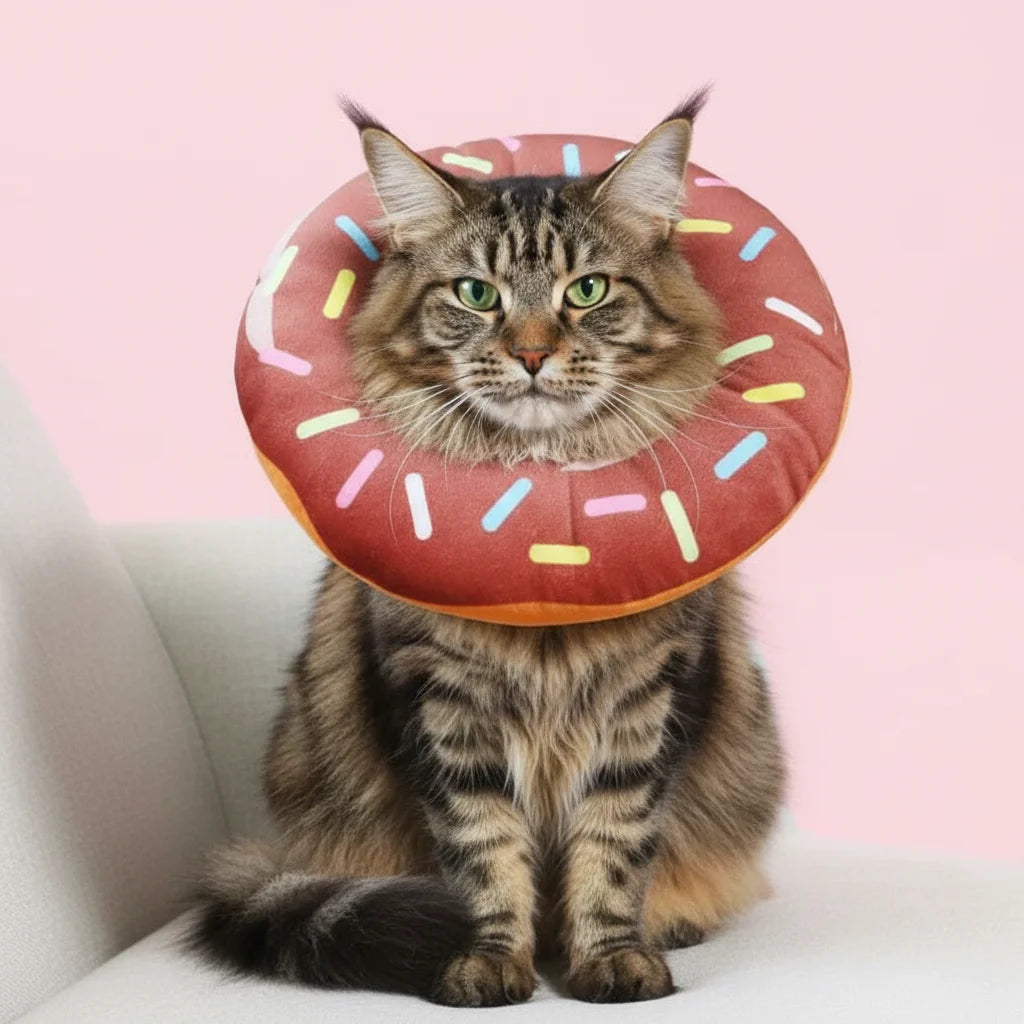Adjustable Soft Dog and Cat Collar for Post-Surgery Recovery – Protective Donut Design 5